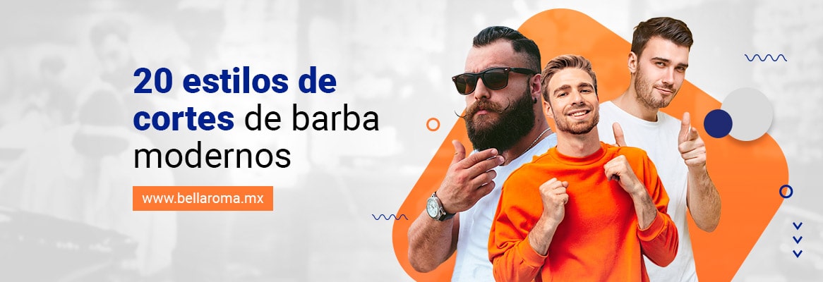 Hombres con diferentes cortes de barba modernos