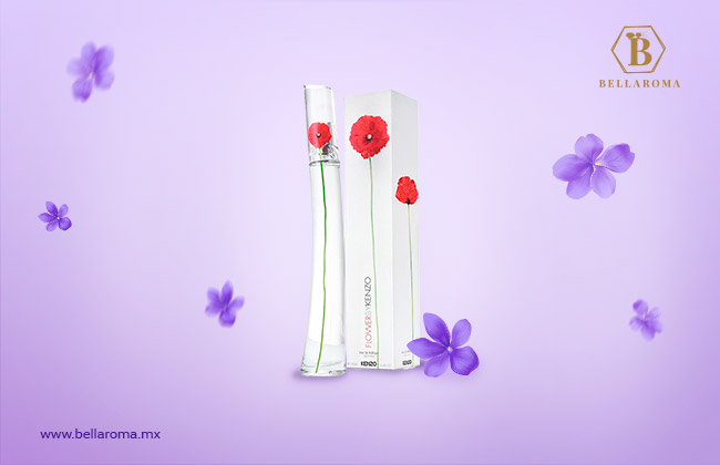 Frasco de perfume Kenzo flower by Kenzo. Perfume violeta