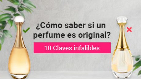 Portada de artículo con dos frascos de perfumes, uno original y una imitación.