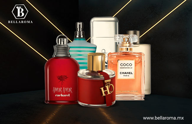 Imagen con varios perfumes exclusivos de importantes marcas