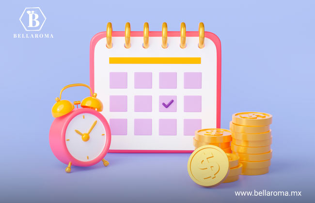 Imagen que muestra un reloj y un calendario del artículo Beneficios de comprar perfumes al mayoreo