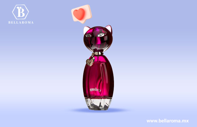 Frasco en forma de gata del perfume Katy Perry Purr