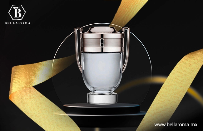 Frasco de tamaño mediano de la colonia masculina Invictus de Paco Rabanne