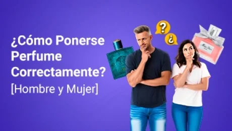 Hombre y mujer pensando cómo ponerse perfume correctamente