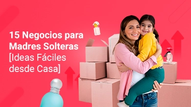 negocios-para-madres-solteras-ideas-faciles-desde-casa-mini Mujer sosteniendo a su hija junto a productos de su negocio para madres solteras