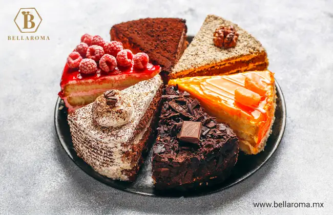 Pastel formado por seis rebanadas diferentes, uno de los mejores productos para revender