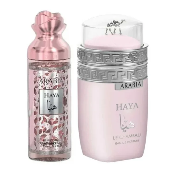Set de Perfume LE CHAMEAU Arabia Haya EDP y Body Spray para Mujer 2pzs