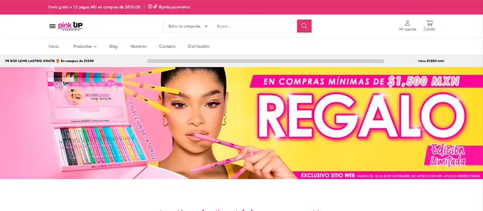 Tienda oficial PinkUp Cosmetics