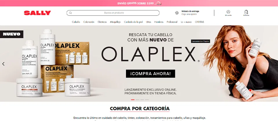 Página oficial de Sally Beauty México