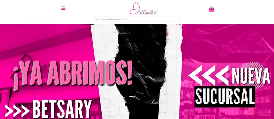 Página web de Betsary Beauty distribuidores de productos profesionales de belleza
