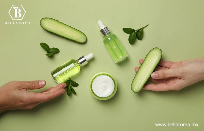 Productos veganos para el cuidado de la piel con ingredientes naturales